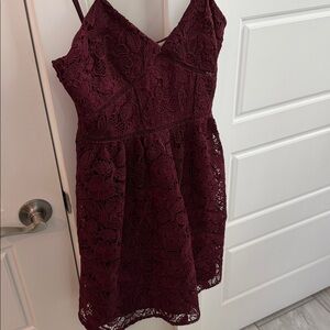 BB Dakota Burgundy Lace Dress